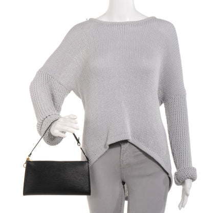 Louis Vuitton Epi Pochette Accessories 24 Black 2 of 7