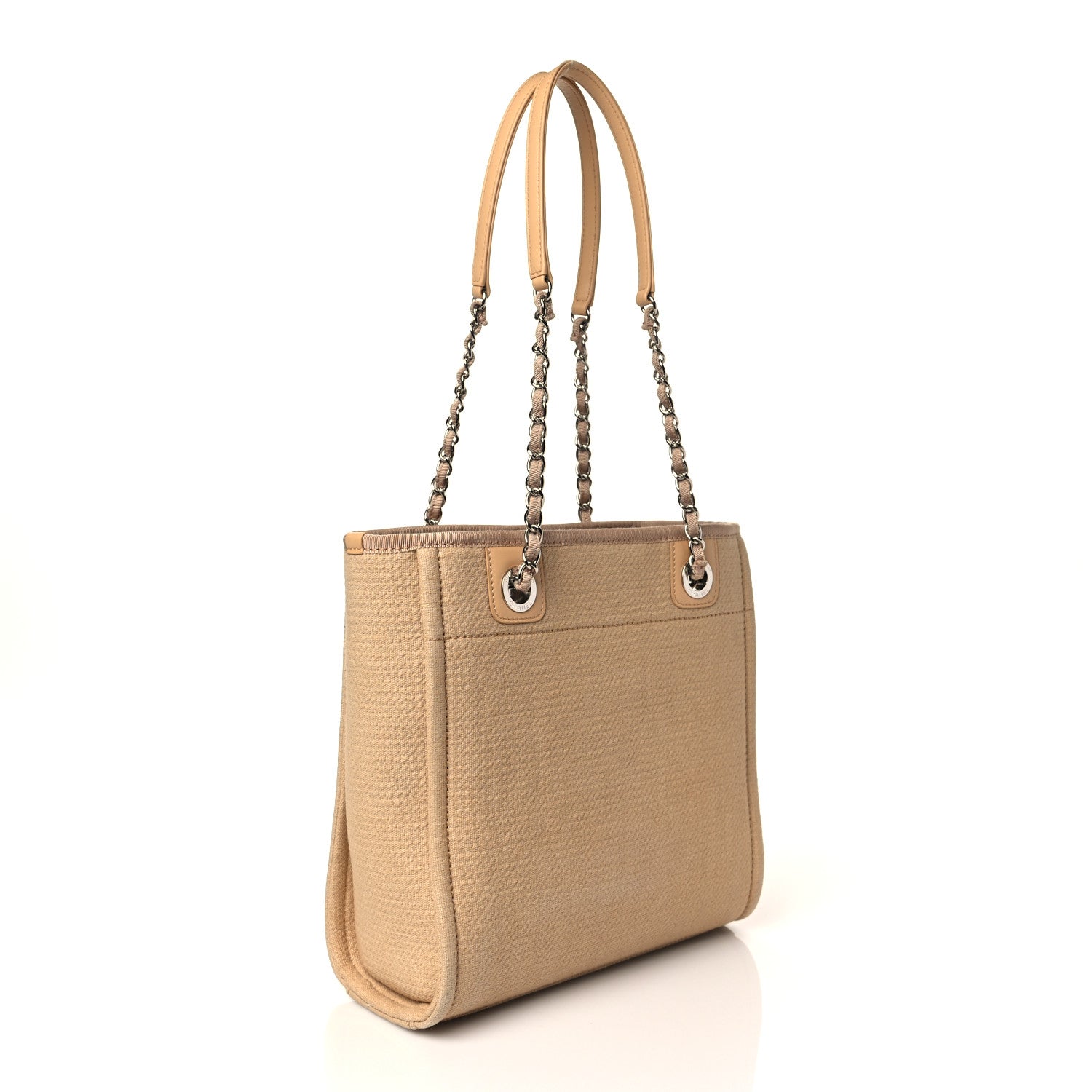 Chanel Canvas Mini Deauville Tote Beige 2 of 10