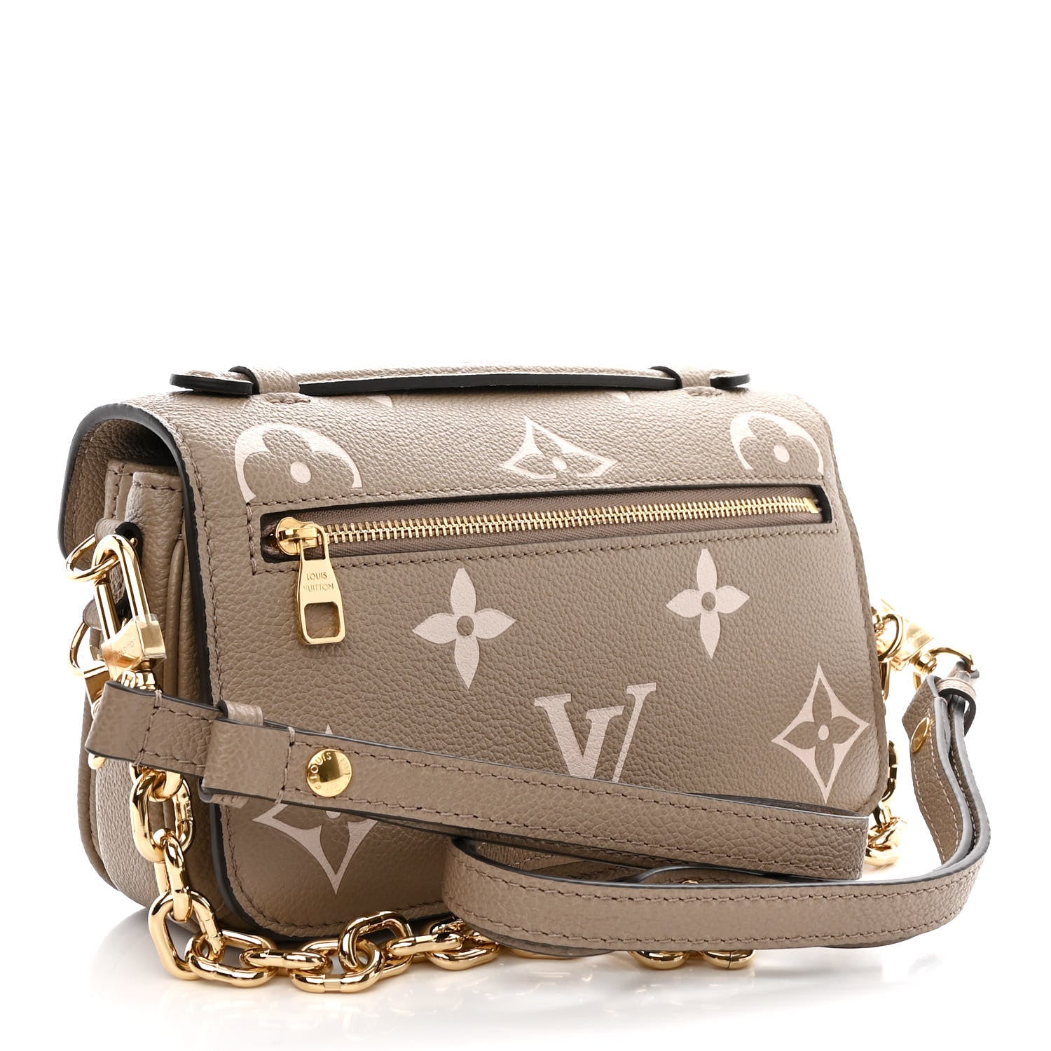 Louis Vuitton Empreinte Monogram Giant Pochette Metis East West Tourterelle Creme 3 of 10