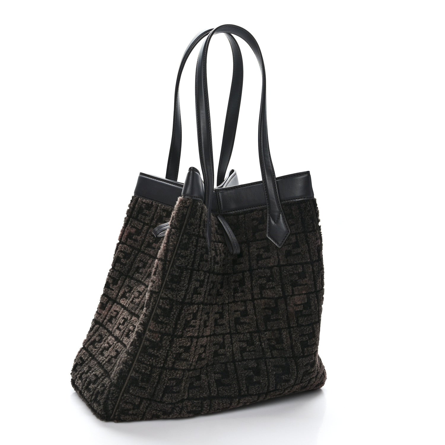 Fendi Sheepskin FF 1974 Large Fendi Origami Brown 3 of 13