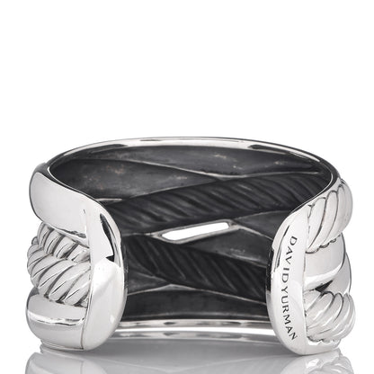 David Yurman Sterling Silver Crossover Cuff Bracelet 3 of 4