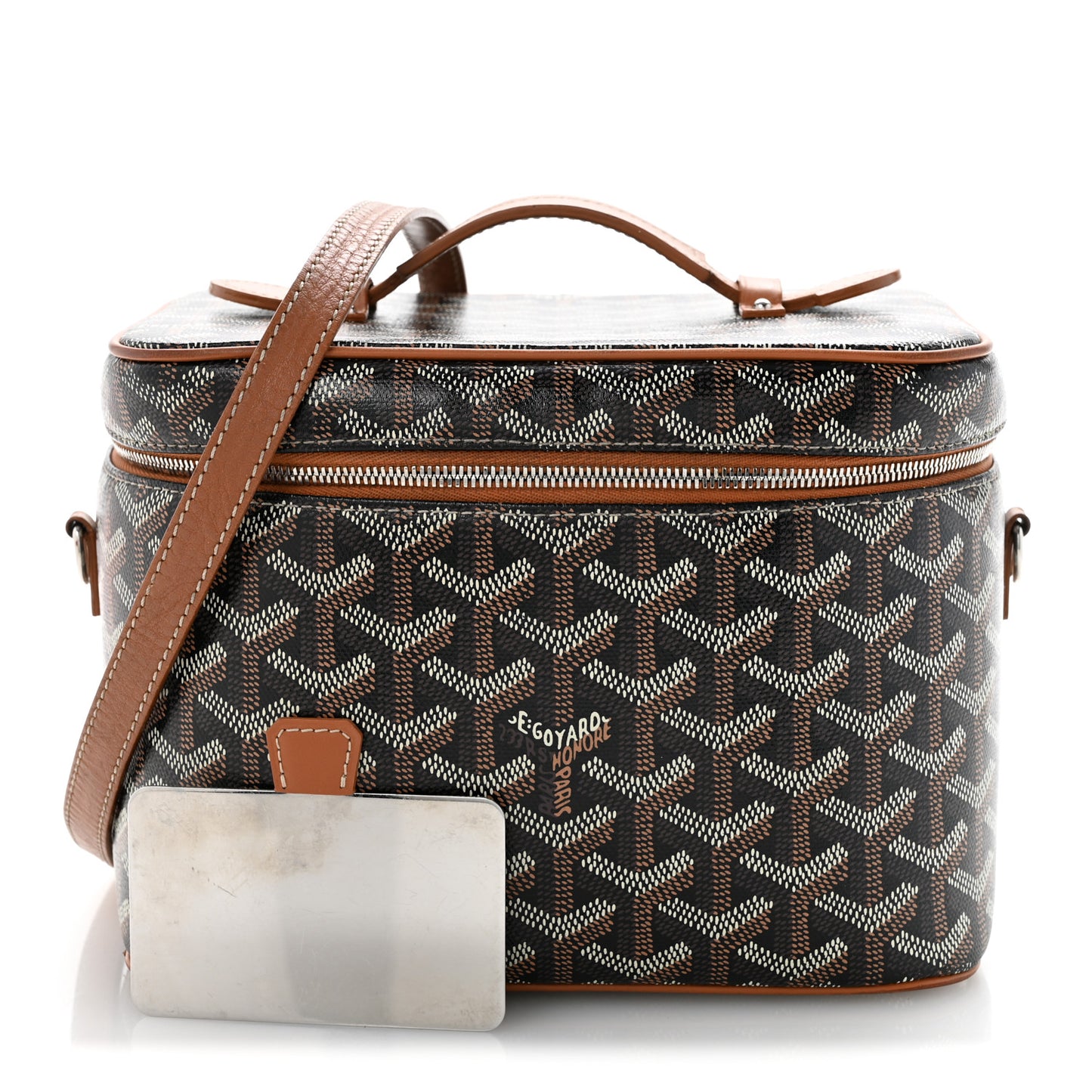 Goyardine Muse Vanity Case Black Gold