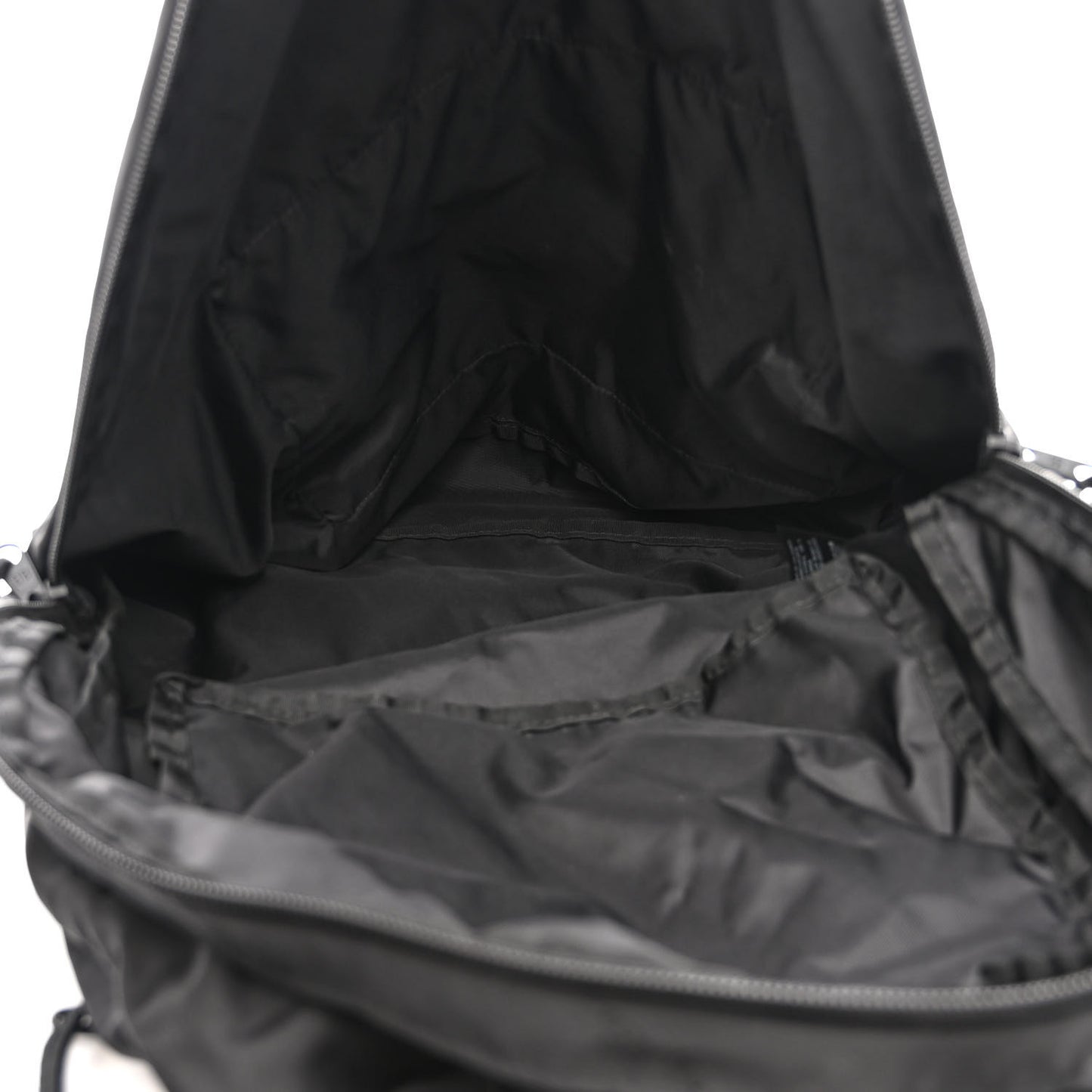 Nylon Allover Logo Backpack Black