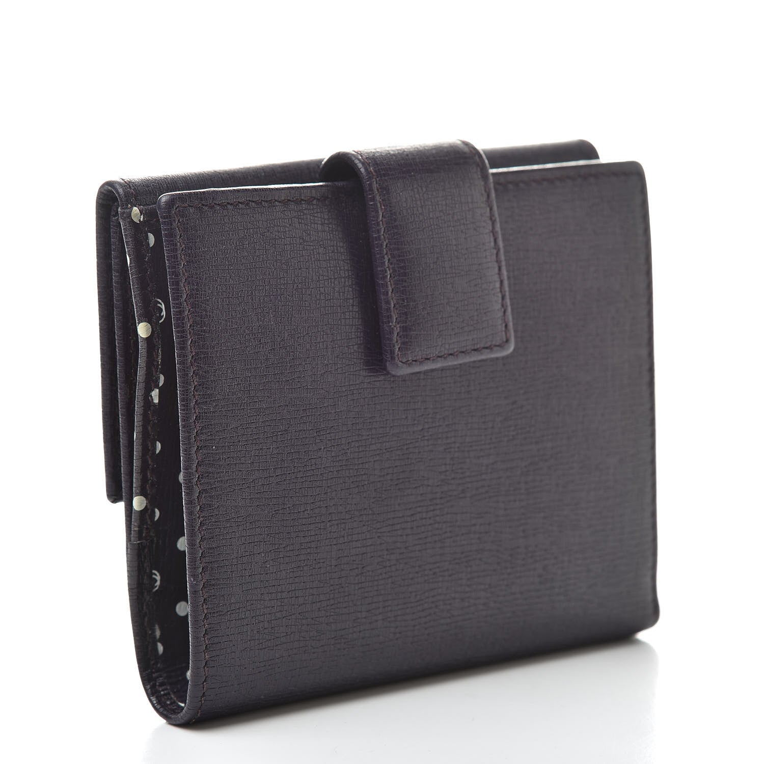 Gucci Calfskin Interlocking G French Flap Wallet Purple 3 of 9