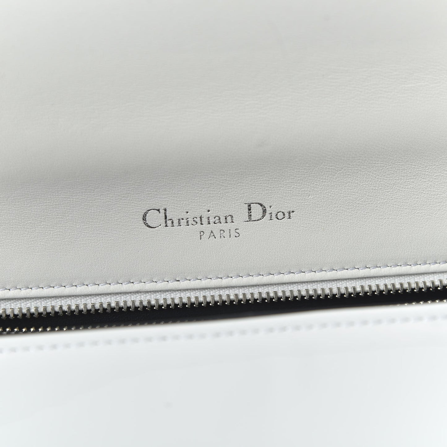 Patent Micro-Cannage Small Diorama Flap Bag White