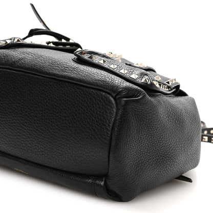 Valentino Garavani Pebbled Calfskin Rockstud Double Pocket Backpack Black 17 of 17