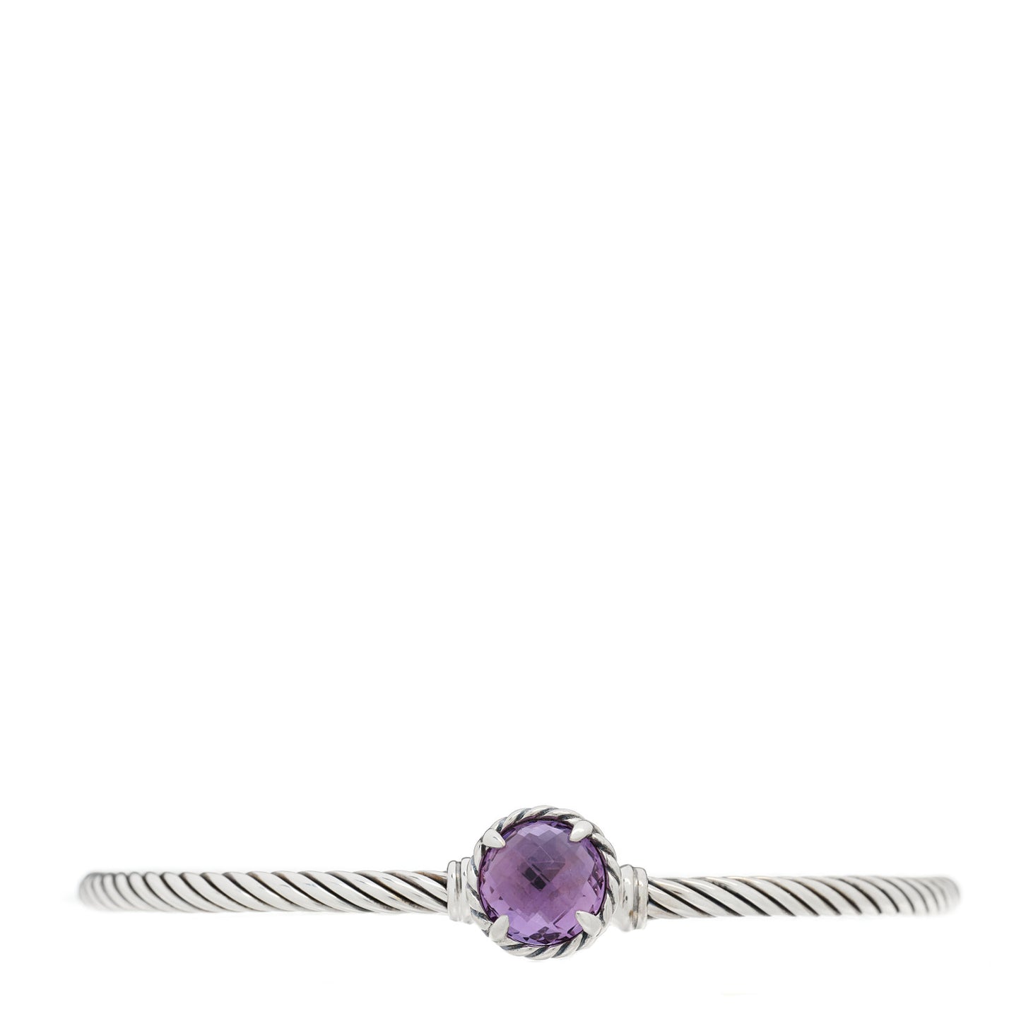 Sterling Silver Amethyst 3mm Chatelaine Bracelet