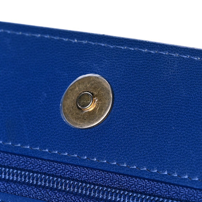 Chanel Goatskin Quilted Chanel 19 Wallet On Chain WOC Blue 12 of 15