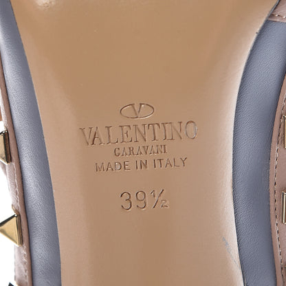 Valentino Garavani Calfskin Nappa Rockstud Ankle Strap 100mm Pumps 39.5 Light Stone Poudre 9 of 10