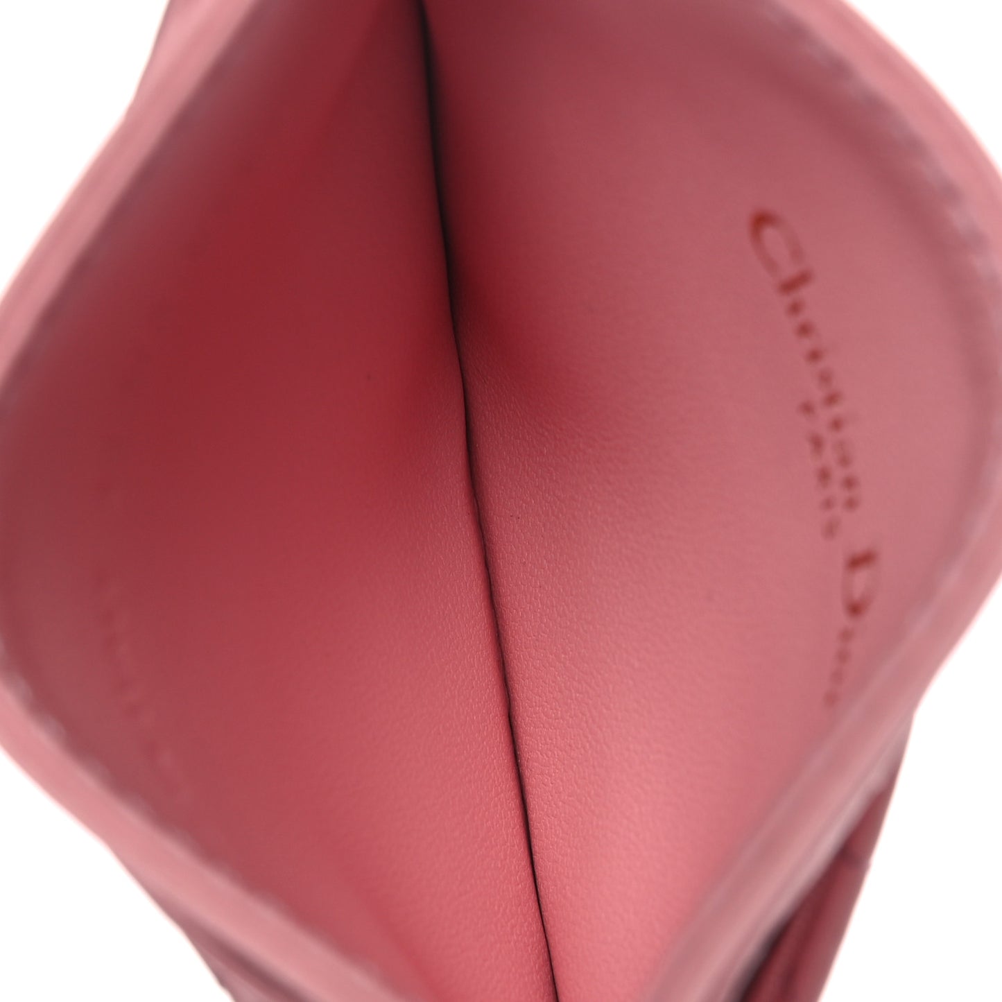 Supple Calfskin Cannage Caro Five-Slot Card Holder Pink