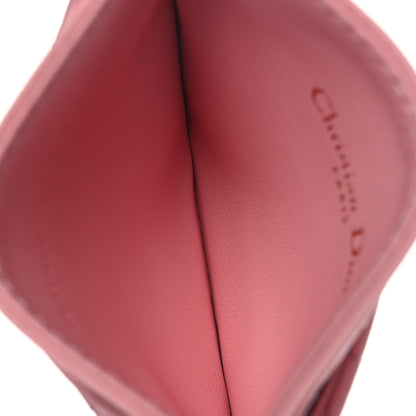 Christian Dior Supple Calfskin Cannage Caro Five-Slot Card Holder Pink 5 of 7