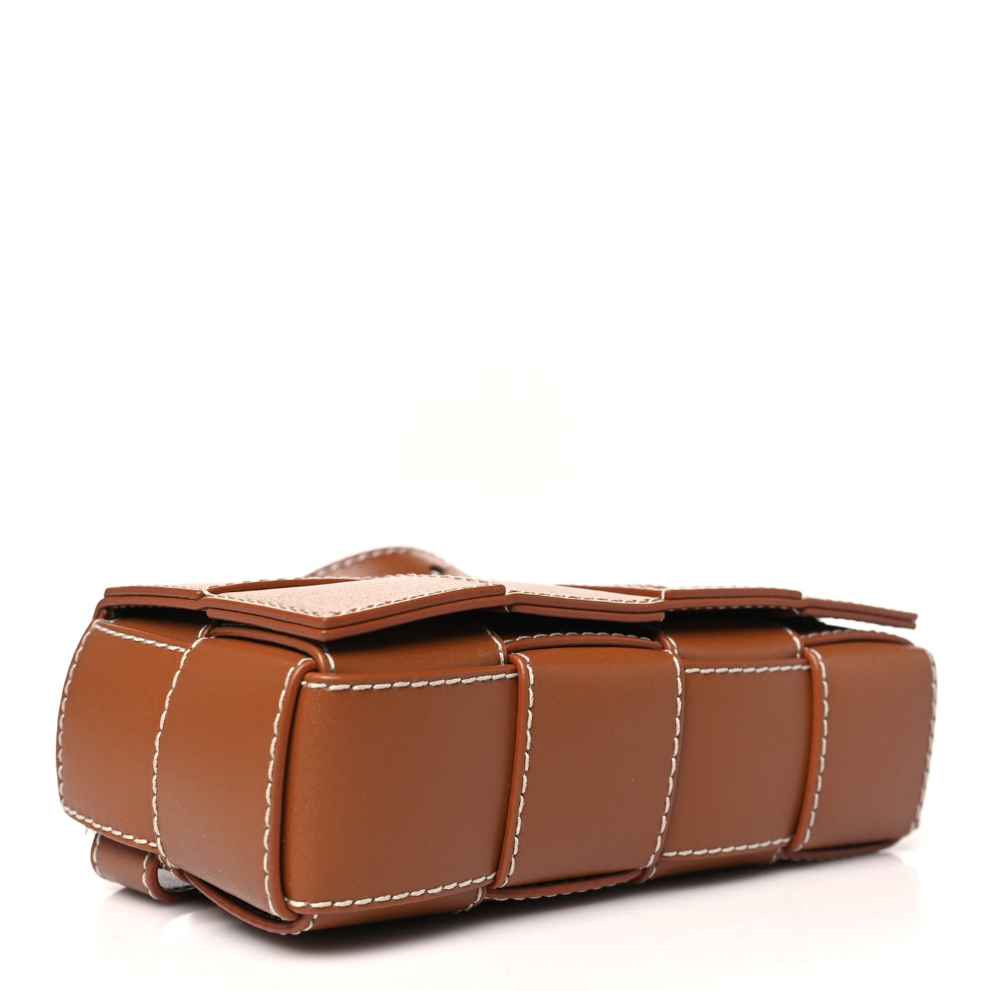 Calfskin Maxi Intreccio Mini Cassette Belt Bag Wood