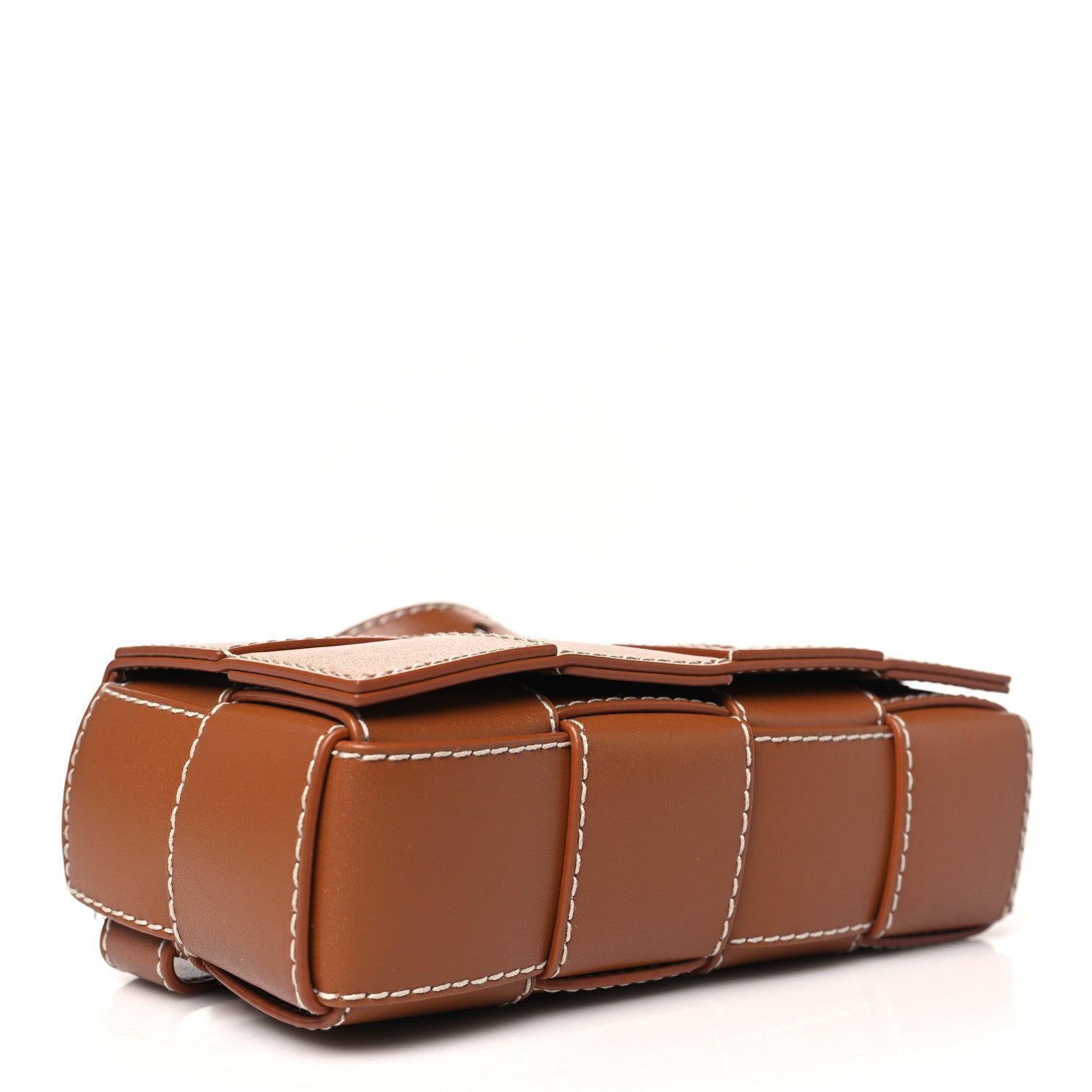 Bottega Veneta Calfskin Maxi Intreccio Mini Cassette Belt Bag Wood 4 of 12
