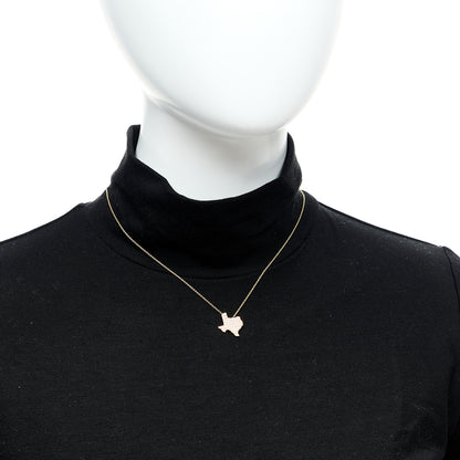 Roberto Coin 18K Yellow Gold Diamond Tiny Treasures Texas State Necklace 2 of 6