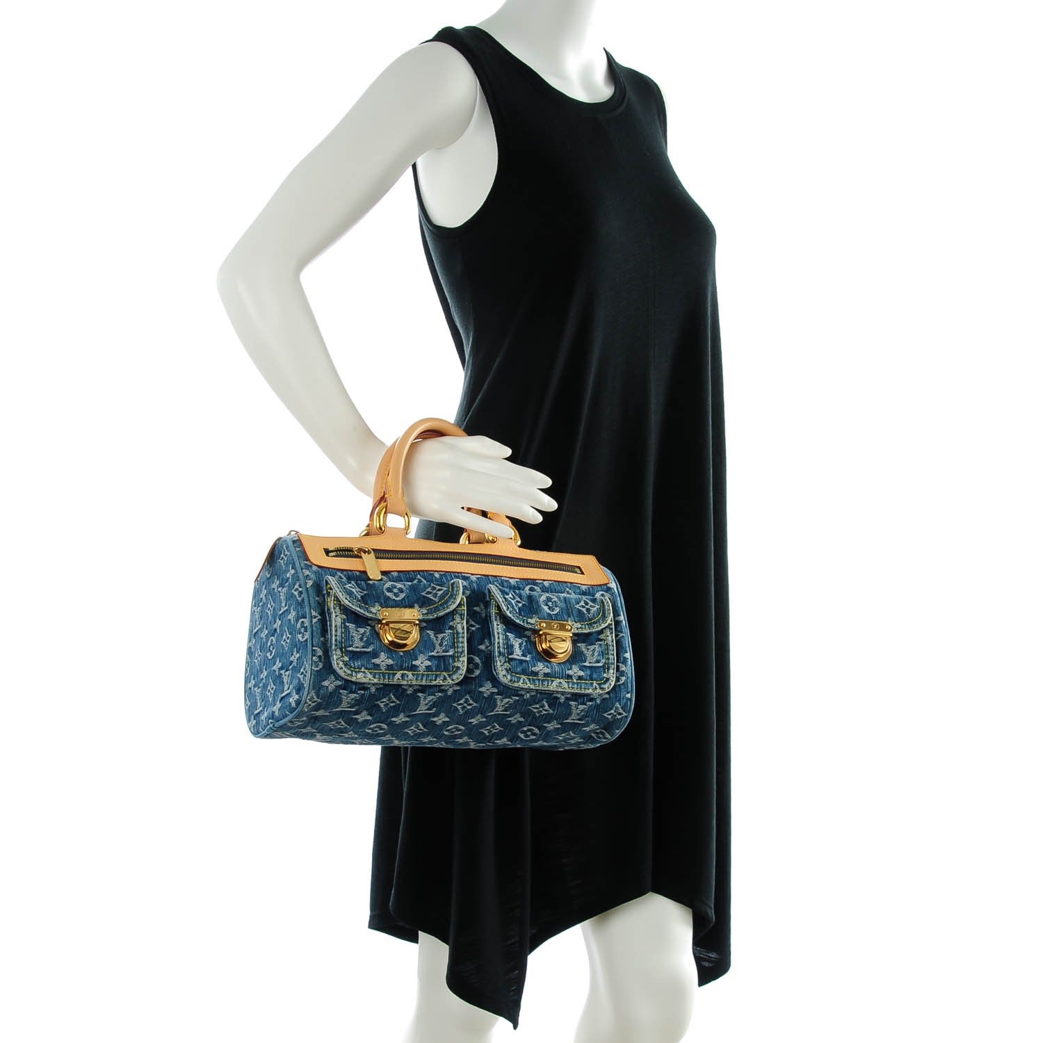 Louis Vuitton Monogram Denim Neo Speedy Blue 2 of 7