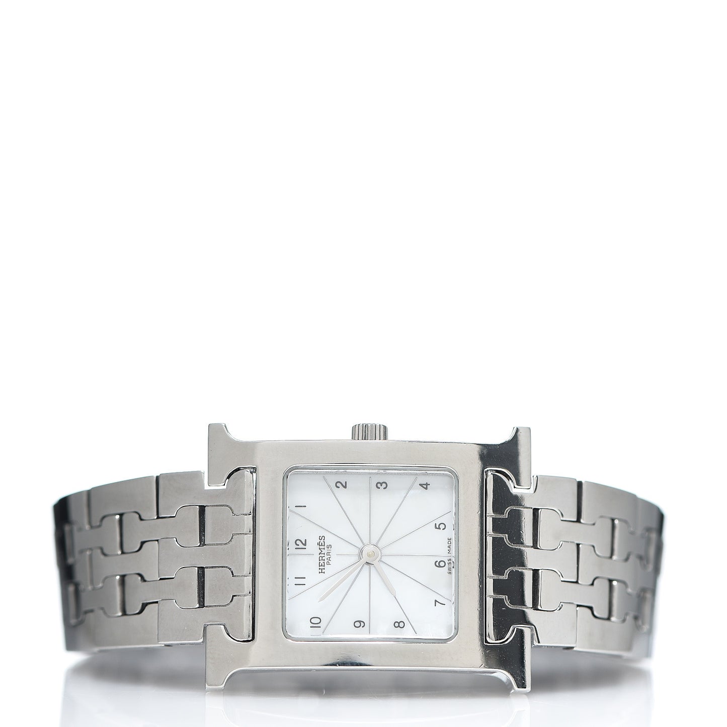 Stainless Steel Mother of Pearl 21mm Heure H Hour Quartz Watch