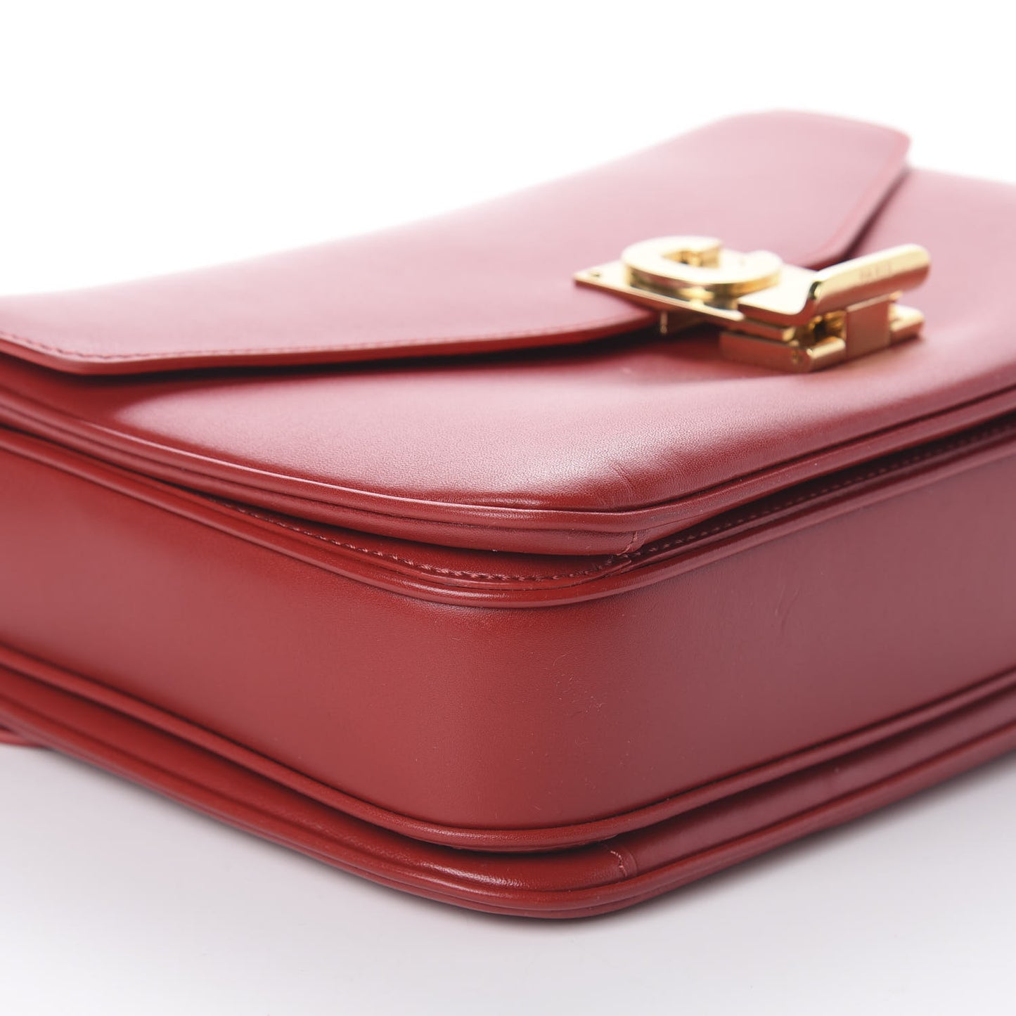 Shiny Calfskin Medium C Bag Red