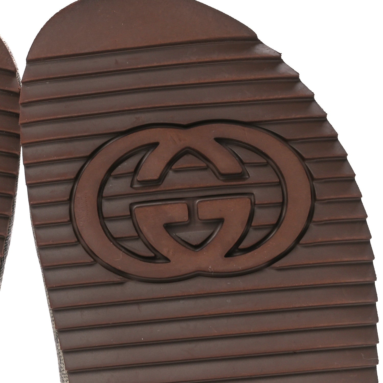 Gucci GG Supreme Monogram Miro Soft Calfskin Womens Horsebit Slippers 37.5 Beige Ebony New Acero 7 of 11