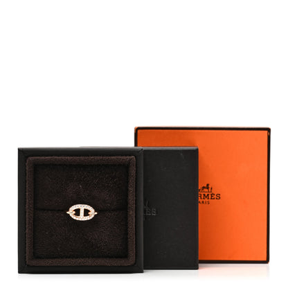 Hermes 18K Rose Gold Diamond Farandole Ring 52 6 5 of 5