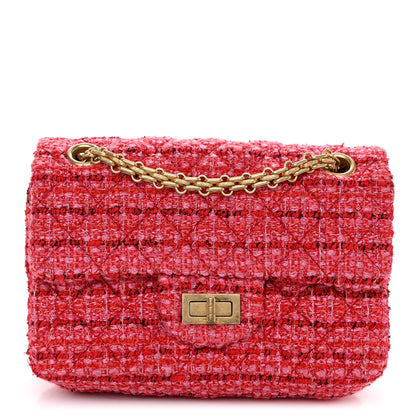 Chanel Tweed Quilted Mini 2.55 Reissue Flap Red Ecru Black 1 of 11