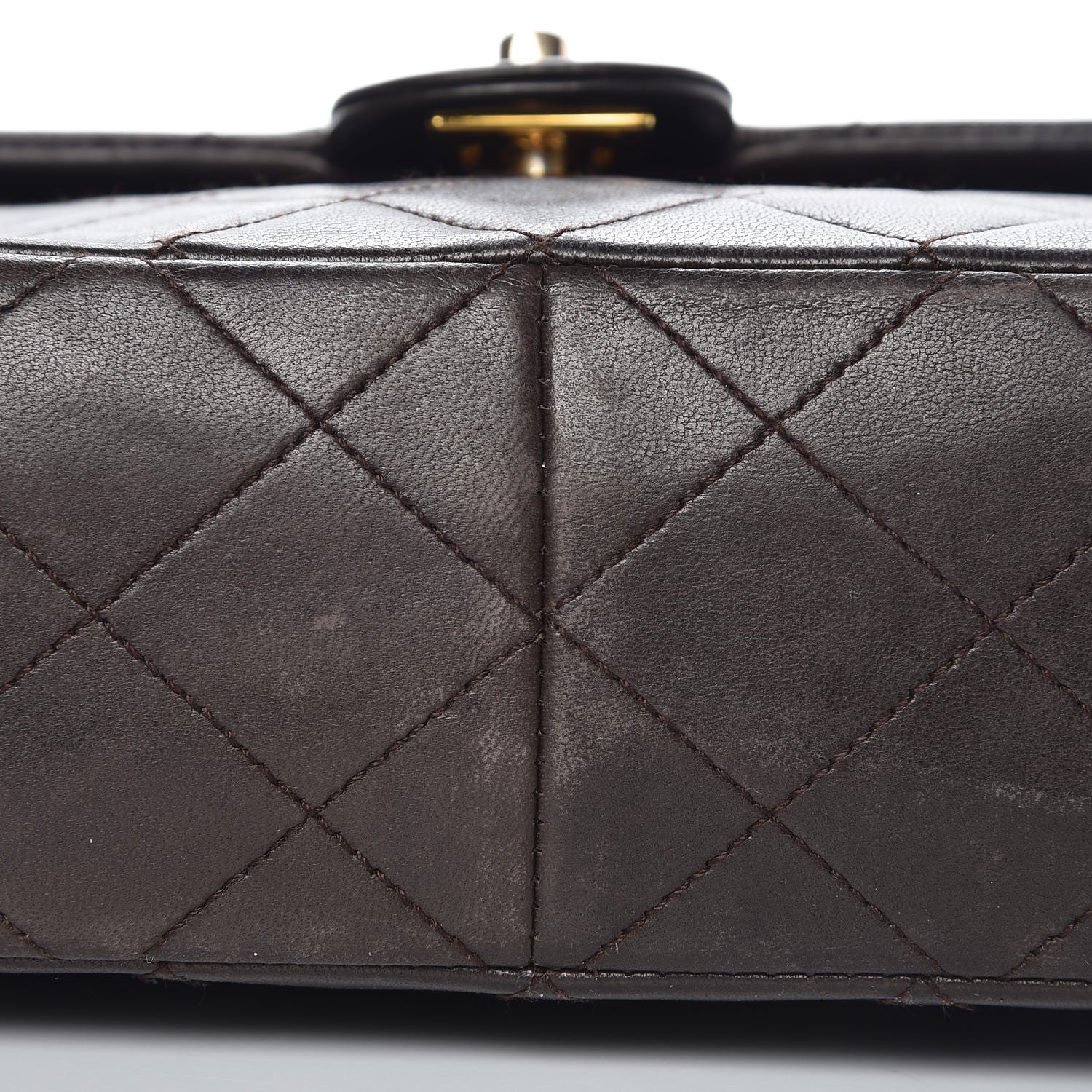Chanel Lambskin Quilted Small Single Flap Brown 9 of 14