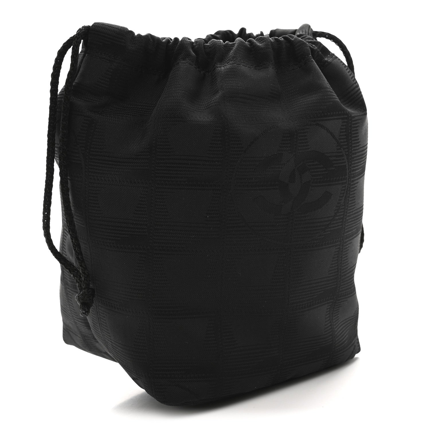 Chanel Nylon Travel Drawstring Bag Black 3 of 10