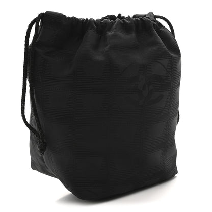 Chanel Nylon Travel Drawstring Bag Black 3 of 10
