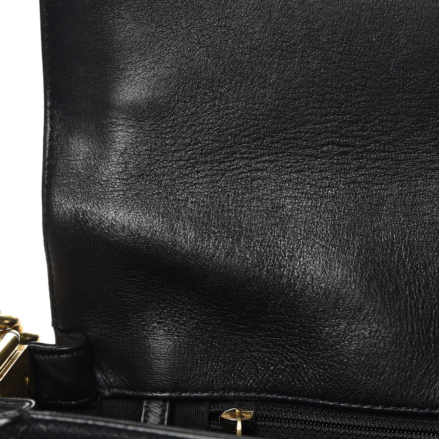 Braided Sheepskin Large Boy Reverso Flap Black