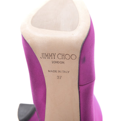 Jimmy Choo Satin Dwyer Boot 37 Purple 7 of 11