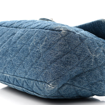 Chanel Denim Quilted CC Print Jumbo Single Flap Blue 8 of 8