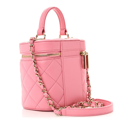 Chanel Lambskin Quilted Trendy Vanity Case Pink 3 of 10