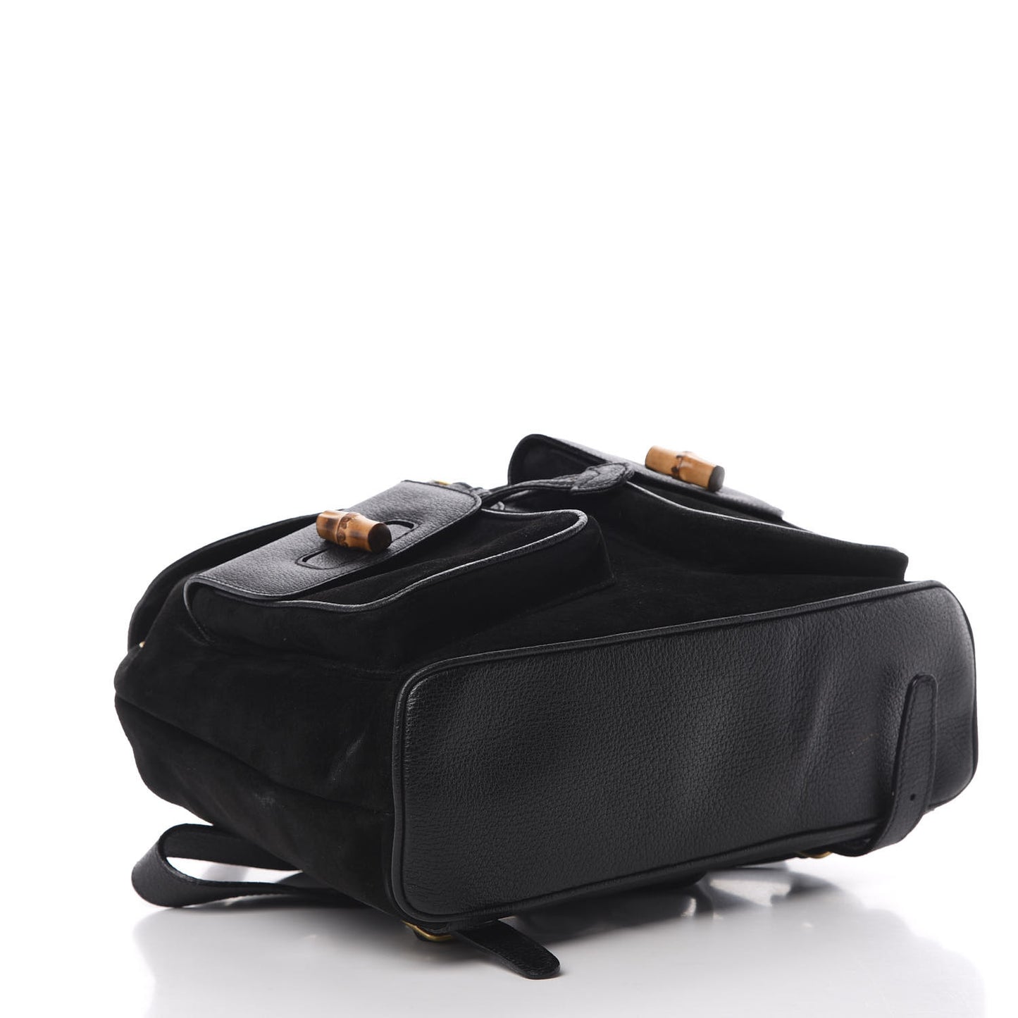 Suede Bamboo Backpack Black