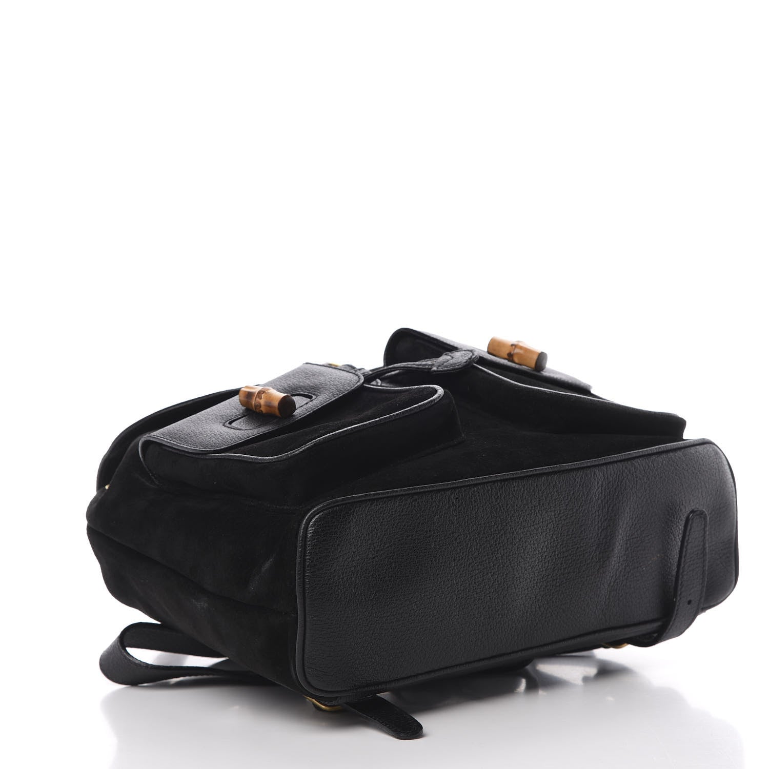 Gucci Suede Bamboo Backpack Black 3 of 14