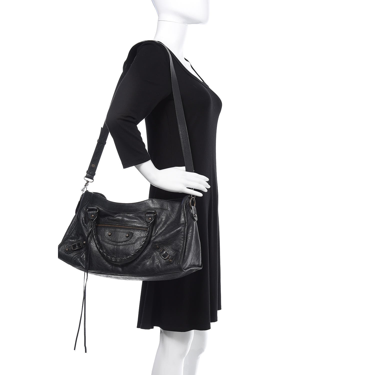 Balenciaga Agneau Classic Hardware Part Time Black 2 of 10