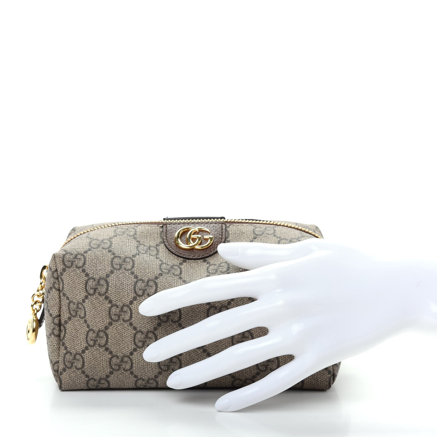 Gucci Soft GG Supreme Monogram Calfskin Medium Ophidia Cosmetic Case Beige Ebony New Acero 2 of 8