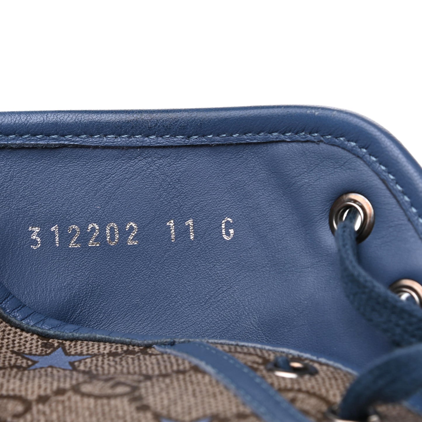 GG Monogram Supreme Stars High Top Sneakers 11 Beige Blue