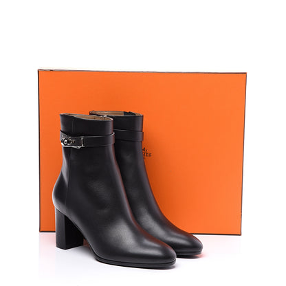 Hermes Calfskin Saint Germain Ankle Boots 37 Black 11 of 11