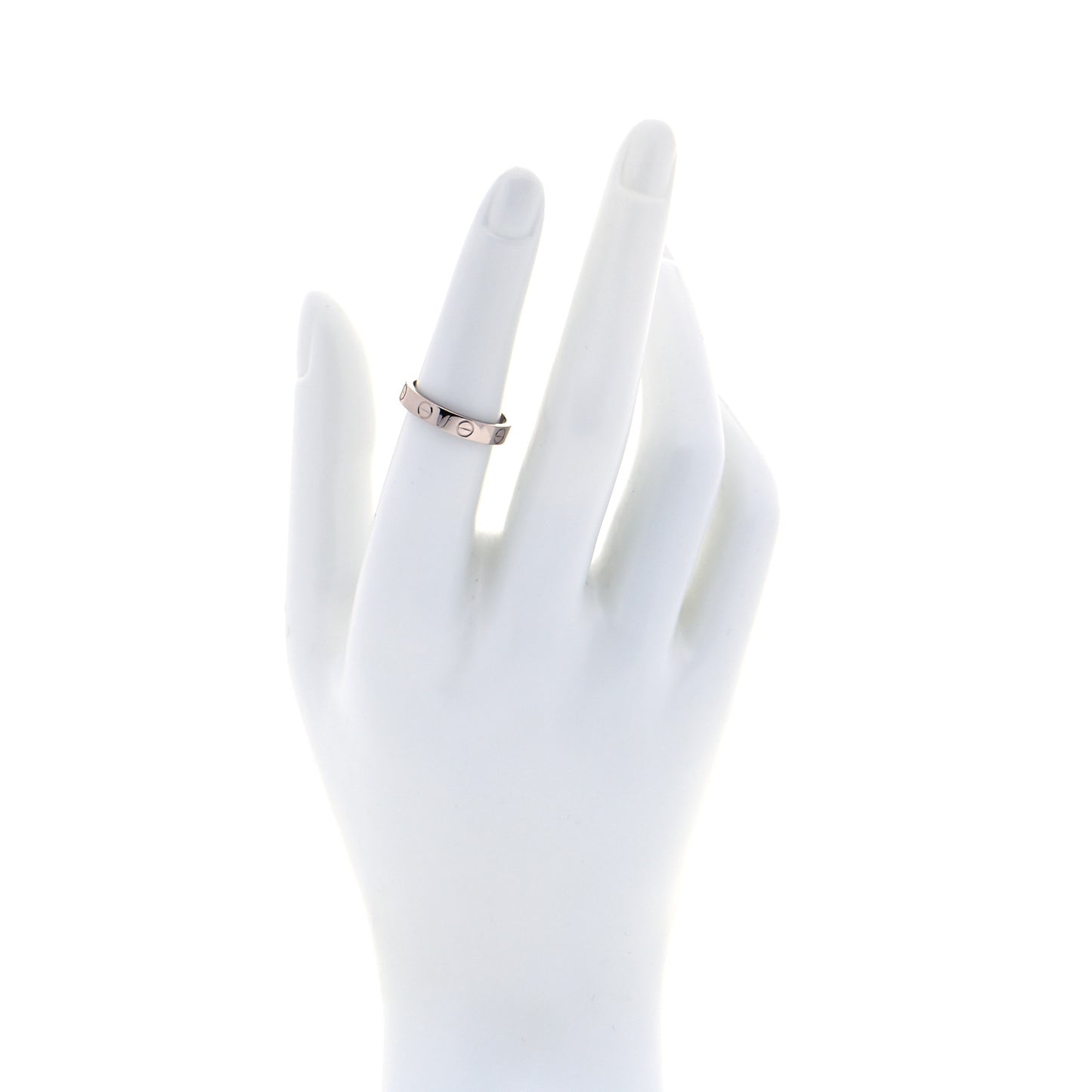 18K White Gold 3.5mm LOVE Wedding Band Ring 52 6