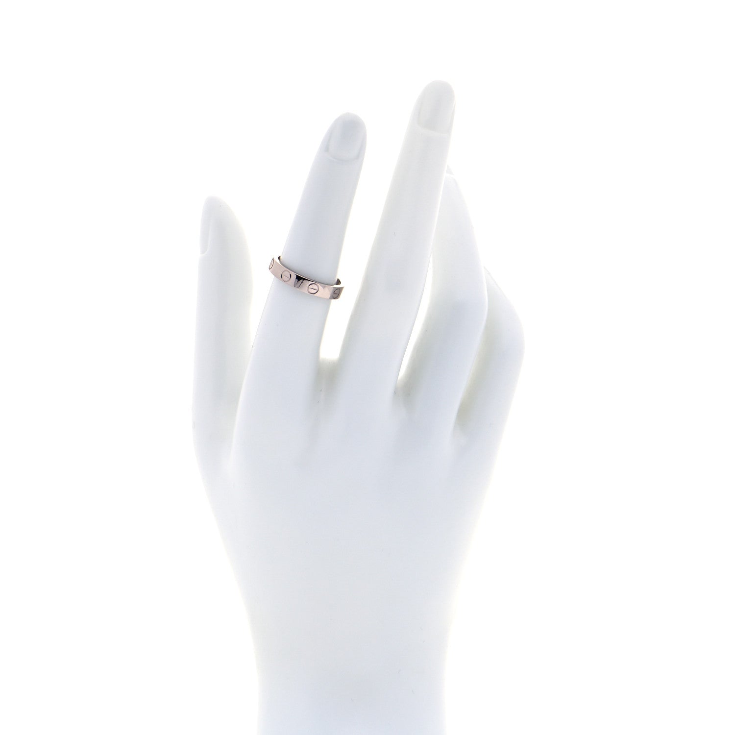 Cartier 18K White Gold 3.5mm LOVE Wedding Band Ring 52 6 2 of 5