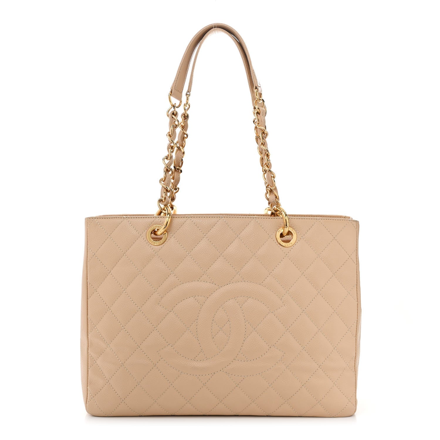 Chanel Caviar Quilted Grand Shopping Tote GST Beige Clair 1 of 15