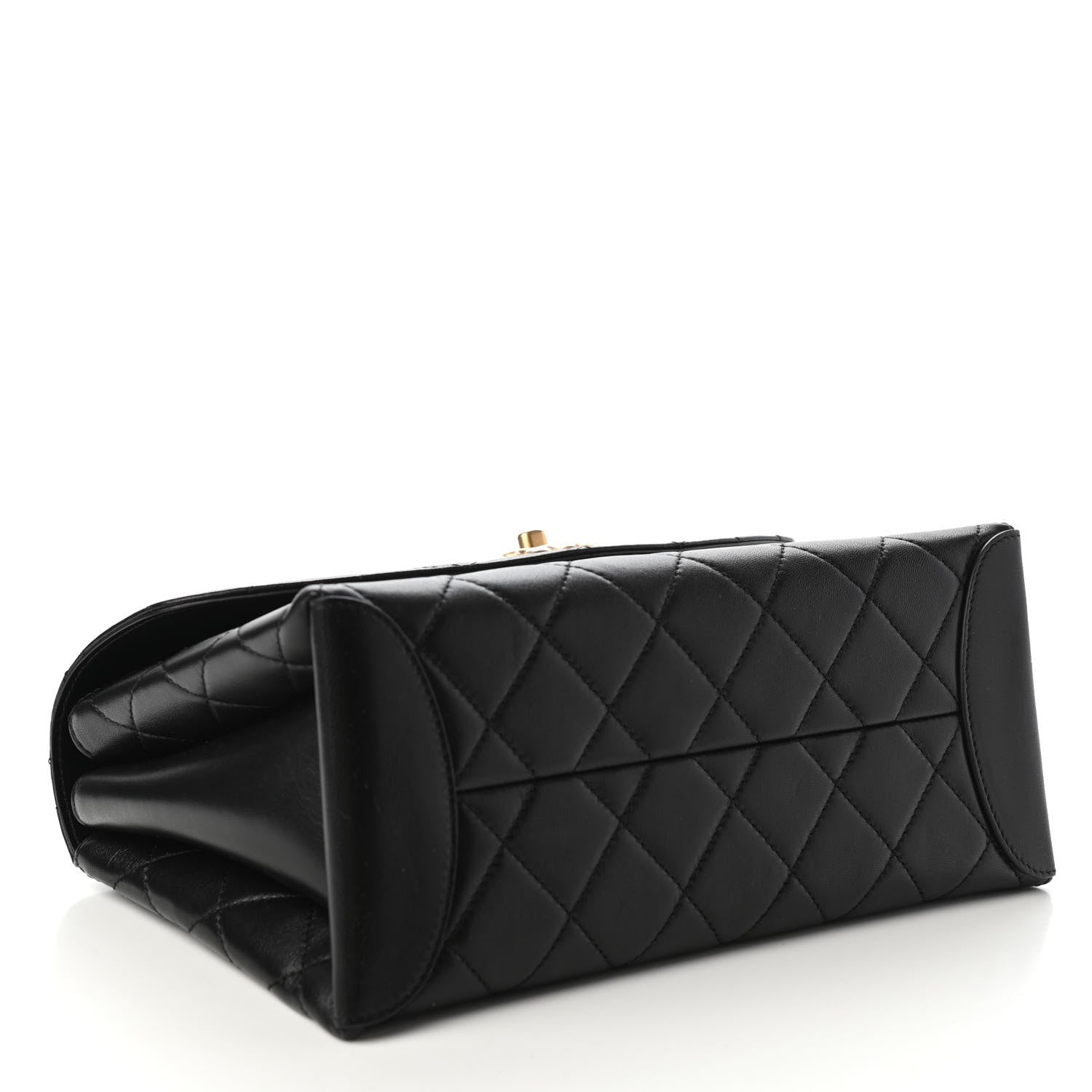 Chanel Lambskin Quilted Large Trendy Spirit Top Handle Bag Black 4 of 11