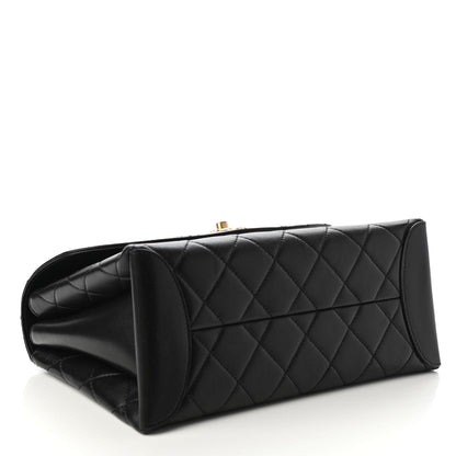 Chanel Lambskin Quilted Large Trendy Spirit Top Handle Bag Black 4 of 11