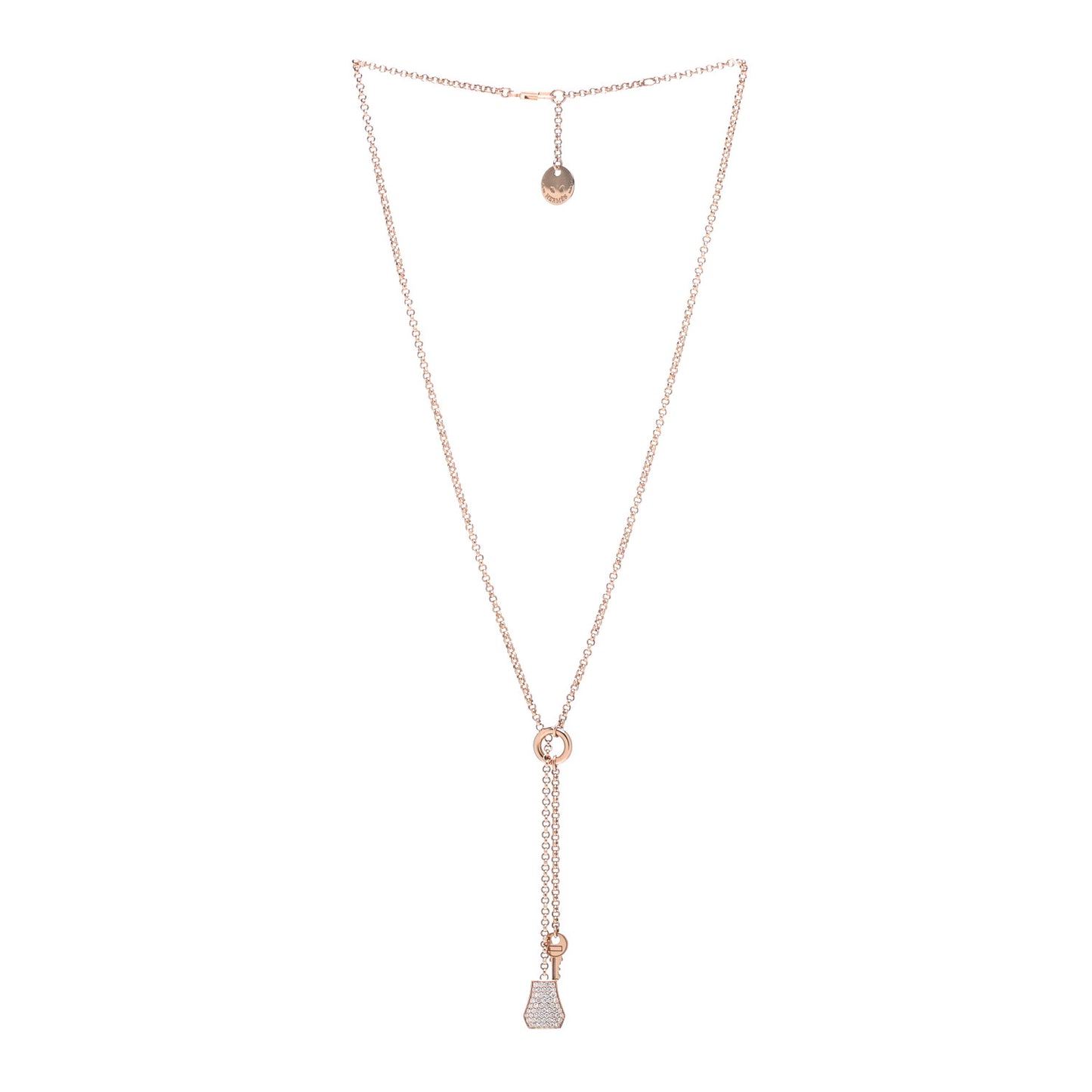 18K Rose Gold Diamond PM Kelly Clochette Necklace