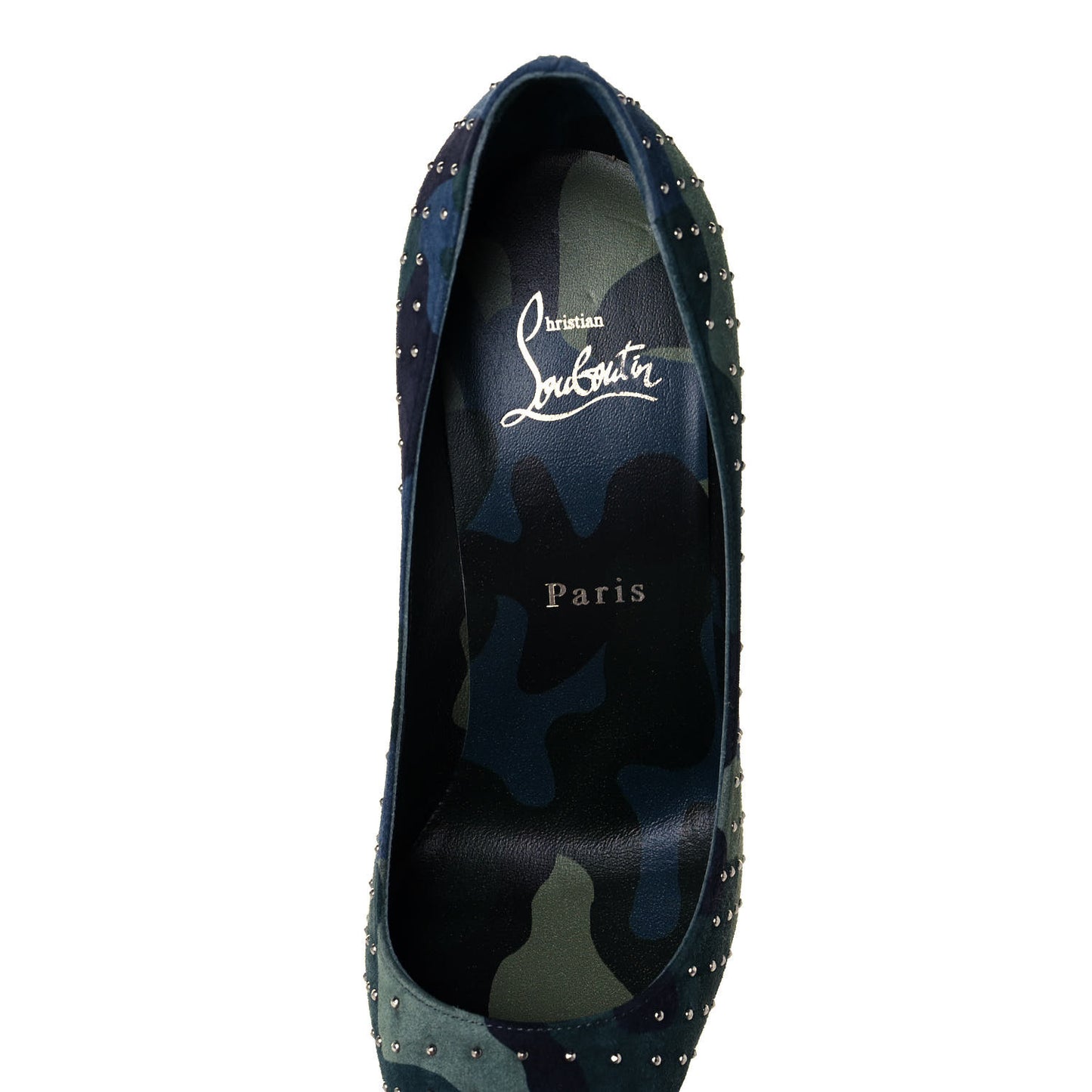 Veau Velours Camou Kate Plume 100 Pumps 37 Lin Multi