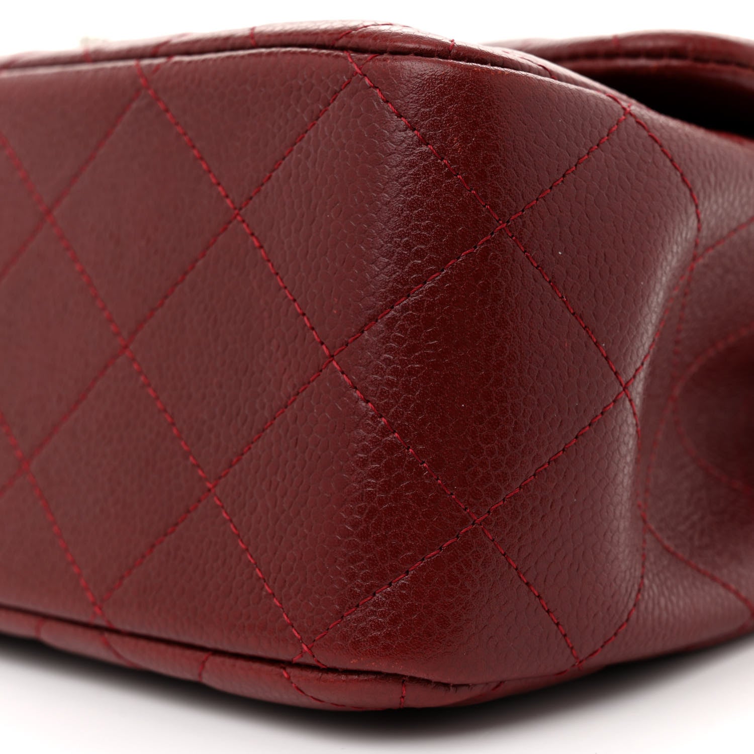 Chanel Caviar Quilted Jumbo Double Flap Dark Red 10 of 12