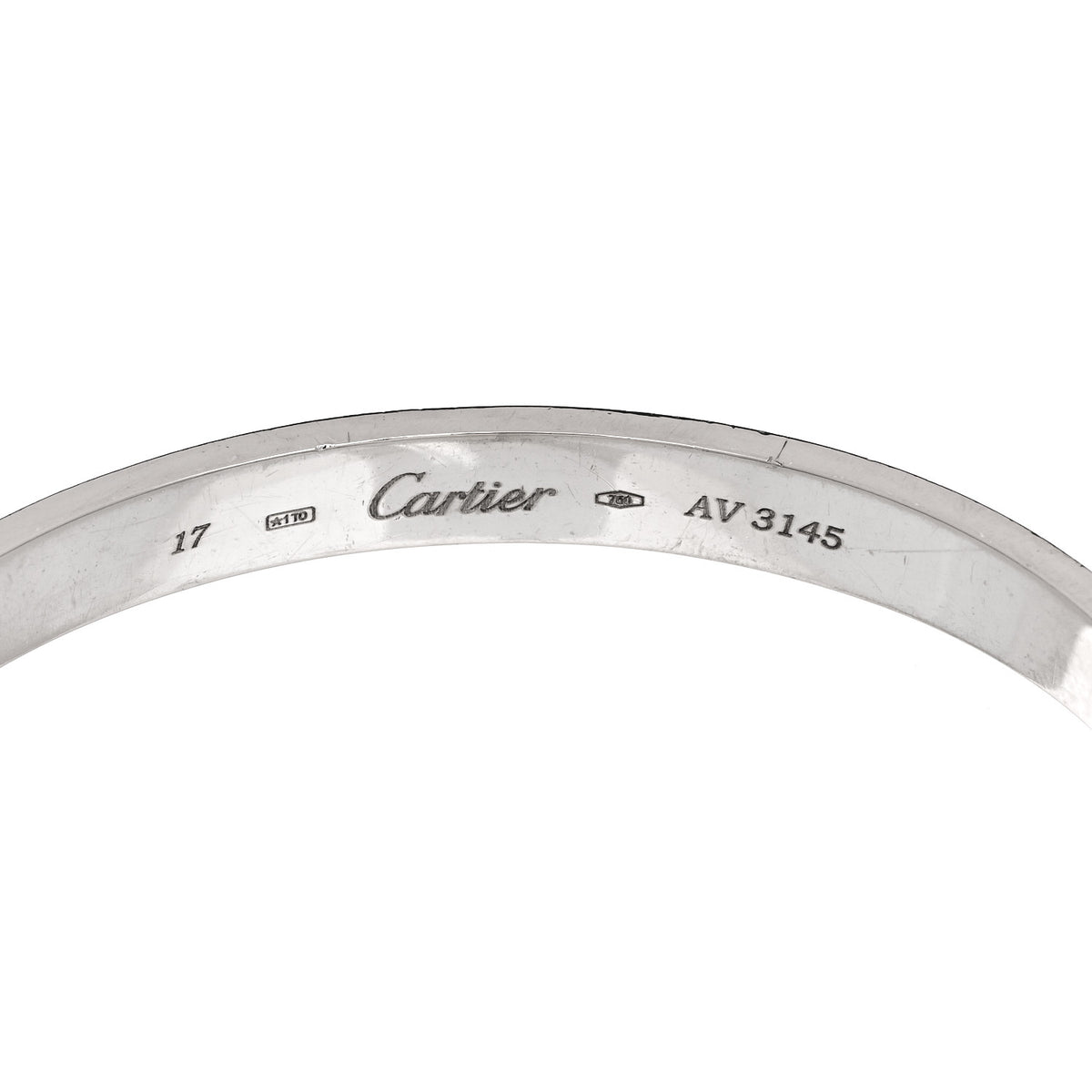 18K White Gold LOVE Bracelet 17