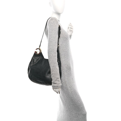 Gucci Guccissima Medium Charlotte Hobo Black 2 of 12