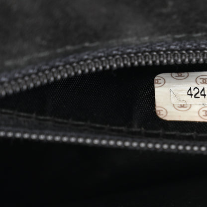 Chanel Suede Quilted Flap Shoulder Bag Black 8 of 11