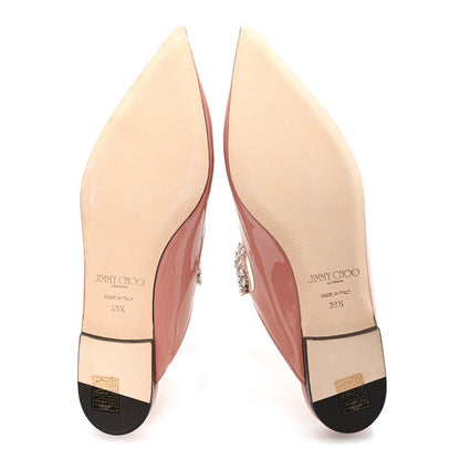 Jimmy Choo Patent Calfskin Bing 100 Mules 39.5 Blush 6 of 9