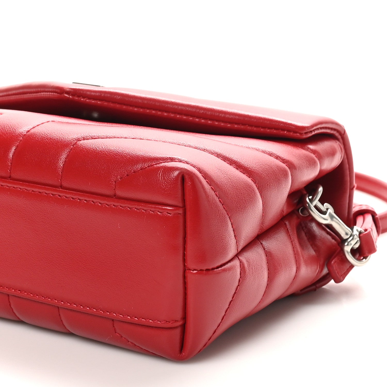Saint Laurent Calfskin Y Quilted Monogram Toy Loulou Crossbody Bag New Lipstick 10 of 10